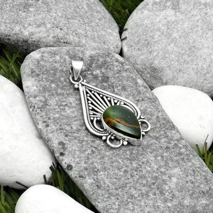 Natural Turkish Rainforest Chrysocolla Pendant P-1541 SDP115806