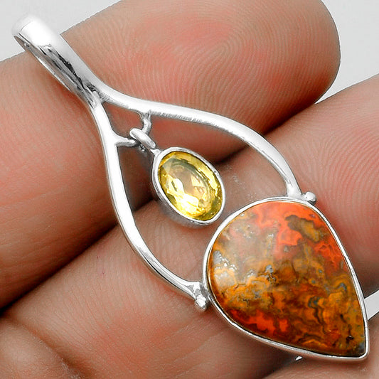 Rare Cady Mountain Agate & Citrine Pendant P-1648 SDP115863