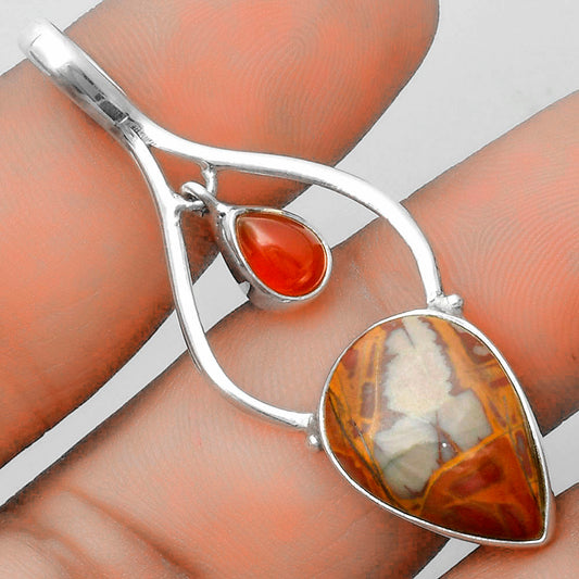 Natural Noreena Jasper & Carnelian Pendant P-1648 SDP115865