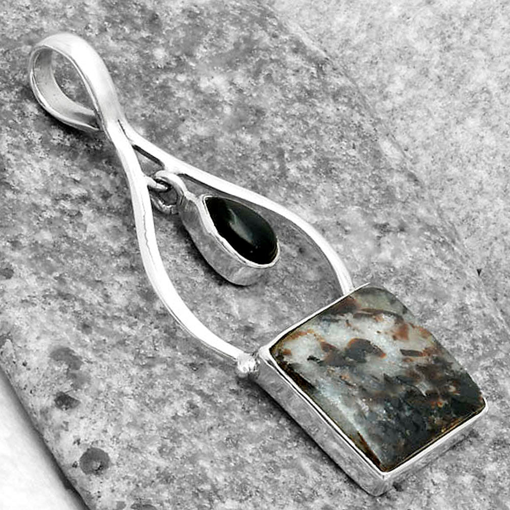 Astrophyllite - Russia & Black Onyx Pendant P-1648 SDP115878