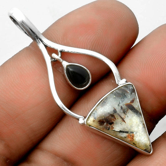 Astrophyllite - Russia & Black Onyx Pendant P-1648 SDP115879