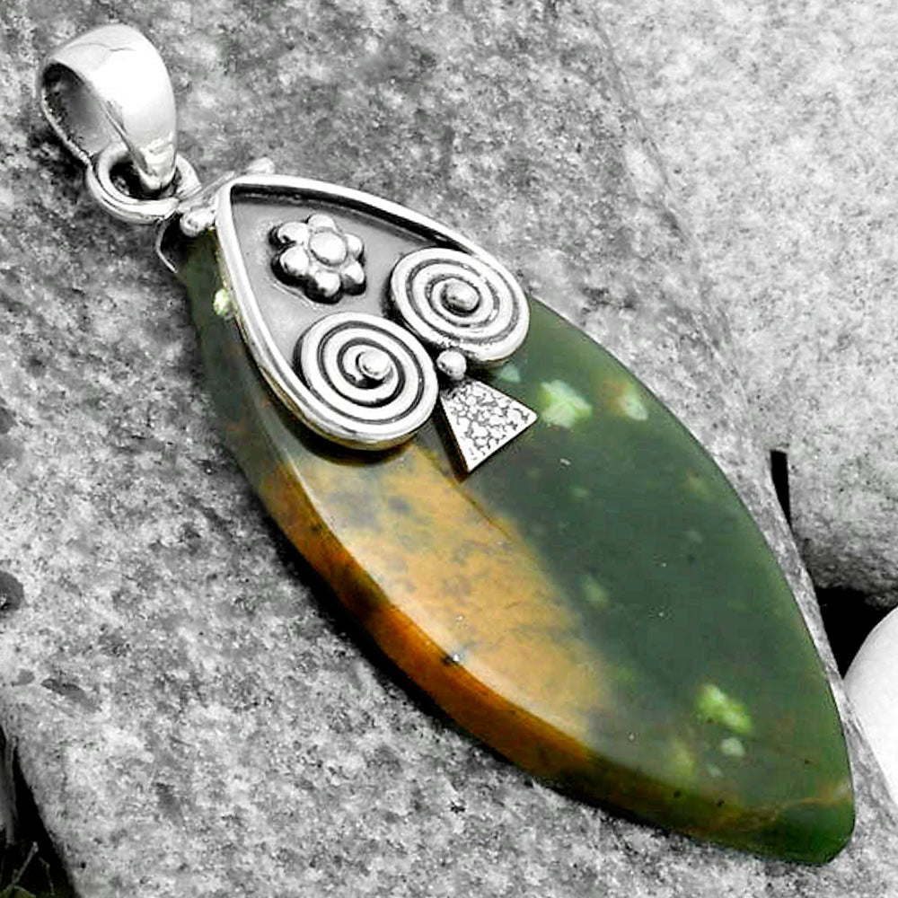 Natural Chrome Chalcedony Pendant P-1388 SDP115946