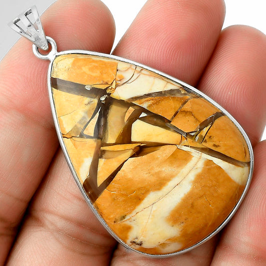 Natural Brecciated Mookaite Pendant P-1001 SDP116462