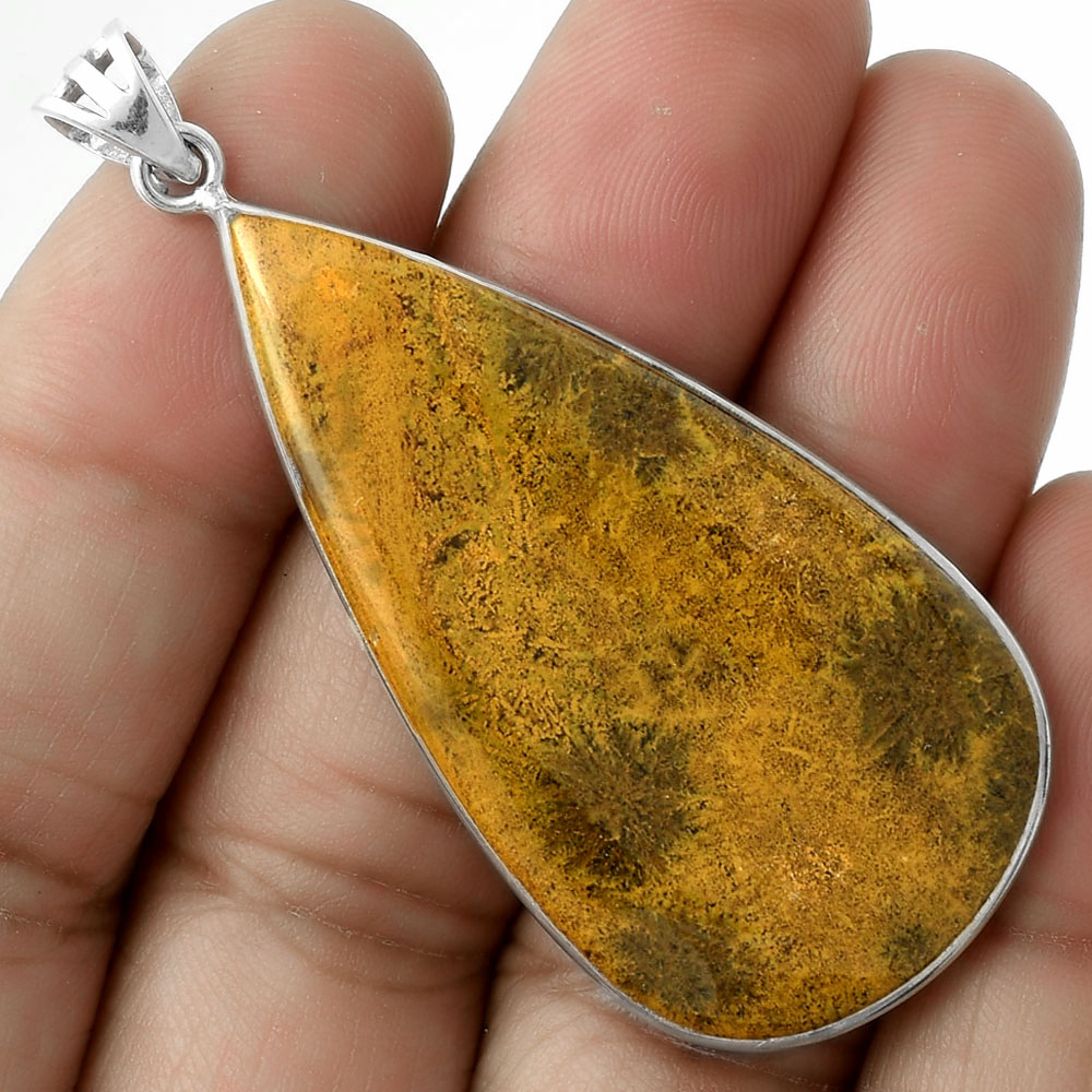 Natural Turkish Rainforest Chrysocolla Pendant P-1001 SDP116465