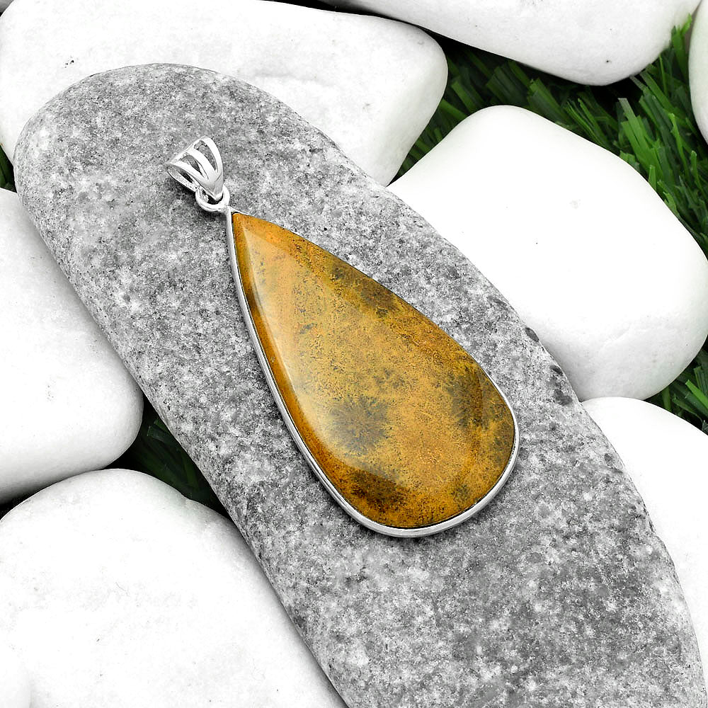 Natural Turkish Rainforest Chrysocolla Pendant P-1001 SDP116465