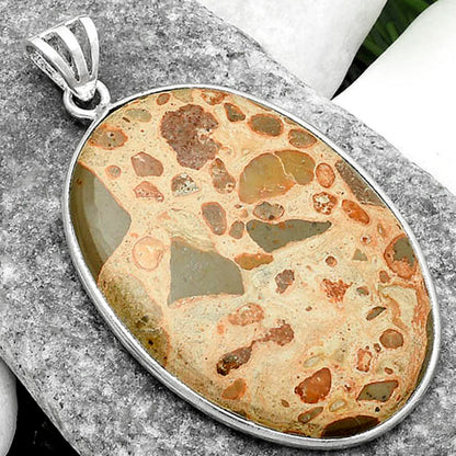 Natural Chert Breccia Crystal Pendant P-1001 SDP116481