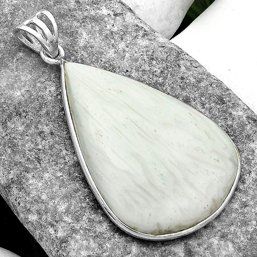 Natural White Scolecite Pendant P-1001 SDP116505
