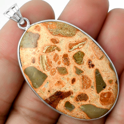 Natural Chert Breccia Crystal Pendant P-1001 SDP116523