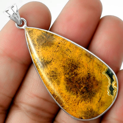 Natural Turkish Rainforest Chrysocolla Pendant P-1001 SDP116558