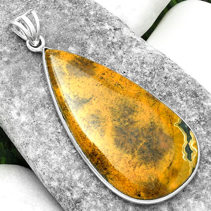 Natural Turkish Rainforest Chrysocolla Pendant P-1001 SDP116558