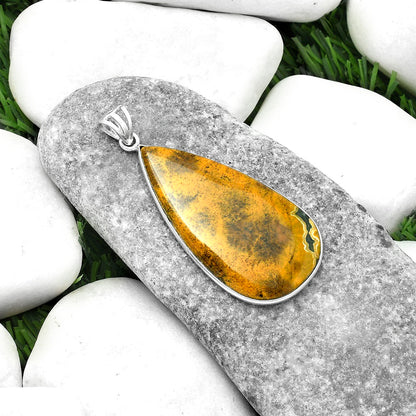 Natural Turkish Rainforest Chrysocolla Pendant P-1001 SDP116558