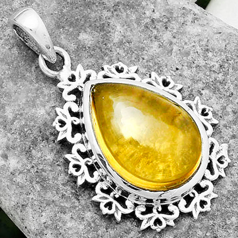 Artisan - Natural Citrine Cab Pendant P-1028 SDP116565