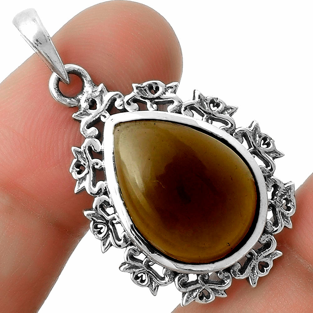 Artisan - Smoky Quartz Cab - Brazil Pendant P-1028 SDP116570