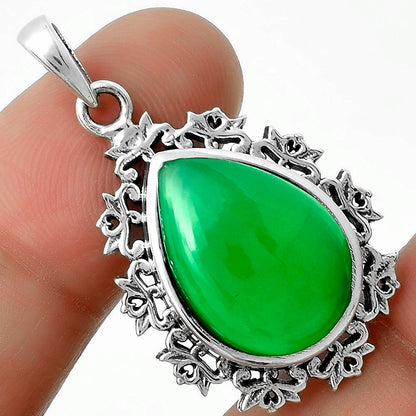 Artisan - Natural Green Onyx Cab Pendant P-1028 SDP116573