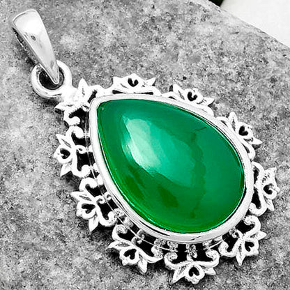 Artisan - Natural Green Onyx Cab Pendant P-1028 SDP116573