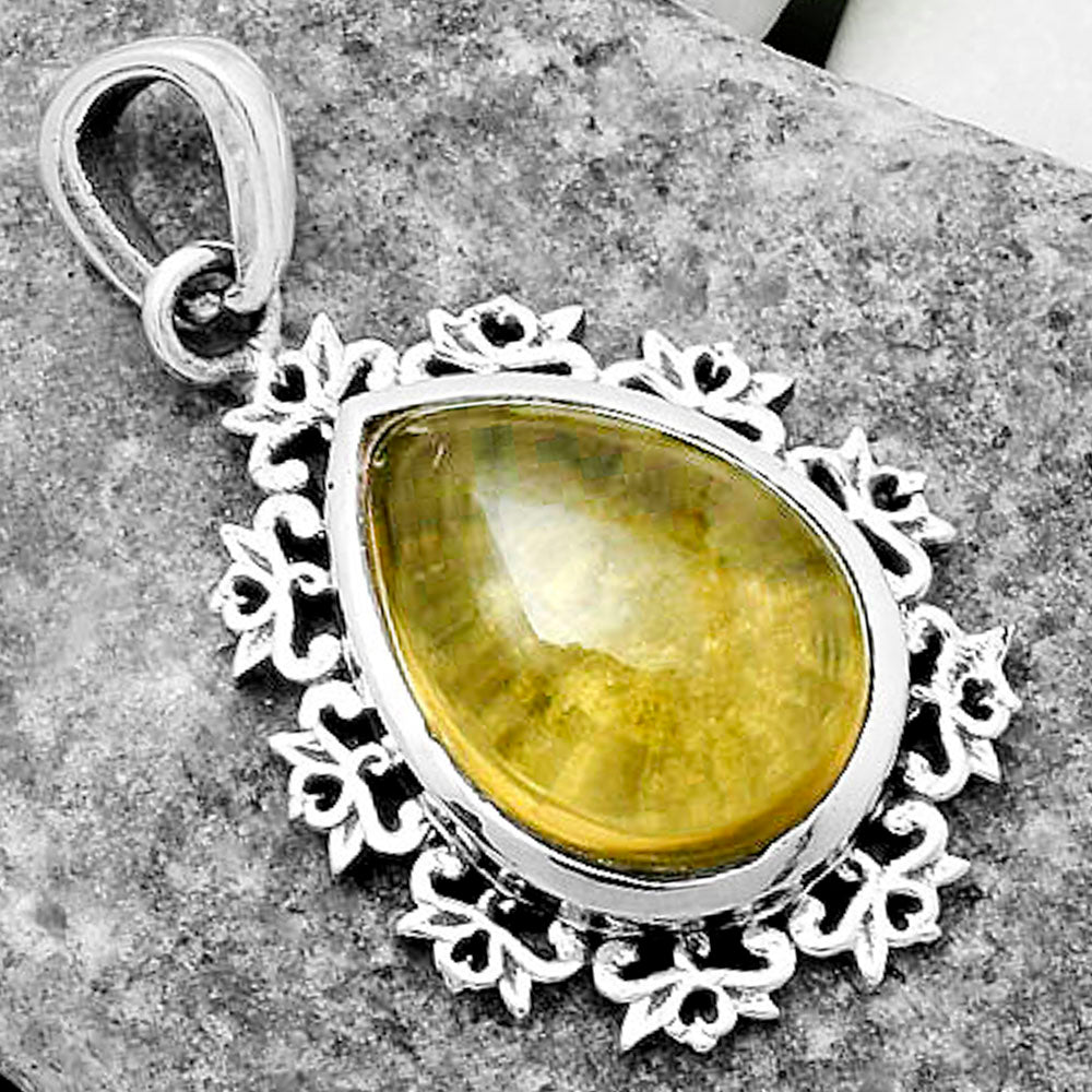 Artisan - Natural Citrine Cab Pendant P-1028 SDP116574