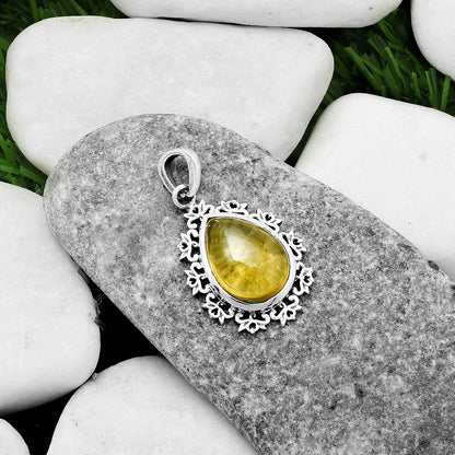 Artisan - Natural Citrine Cab Pendant P-1028 SDP116574