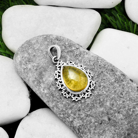 Artisan - Natural Citrine Cab Pendant P-1028 SDP116574