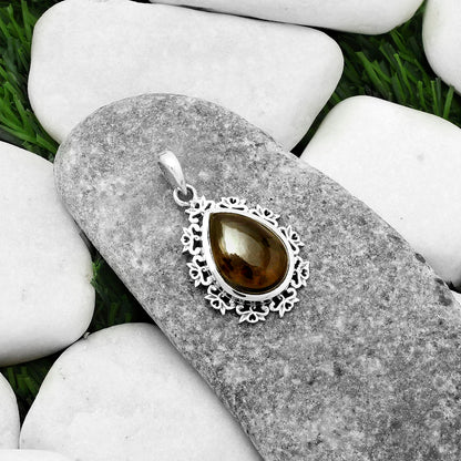 Artisan - Smoky Quartz Cab - Brazil Pendant P-1028 SDP116577