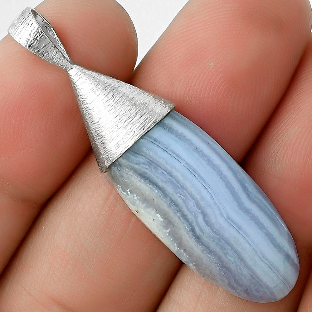 Natural Blue Lace Agate South Africa Pendant P-1016 SDP116610