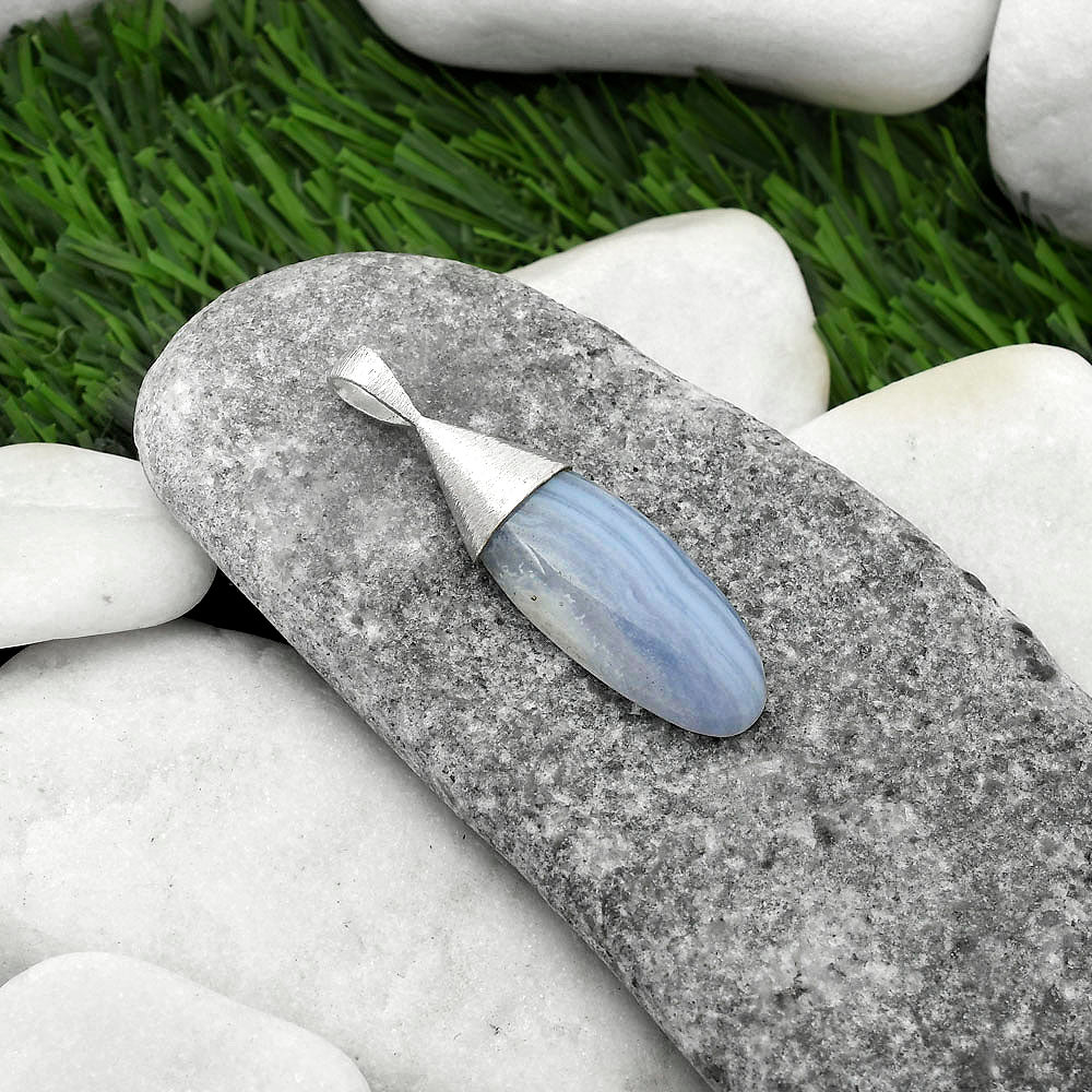 Natural Blue Lace Agate South Africa Pendant P-1016 SDP116610