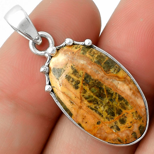 Natural Moroccan Yellow Jacket Jasper Pendant P-1349 SDP116660