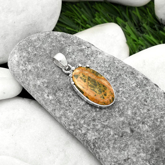 Natural Moroccan Yellow Jacket Jasper Pendant P-1349 SDP116660