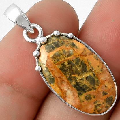 Natural Moroccan Yellow Jacket Jasper Pendant P-1349 SDP116678