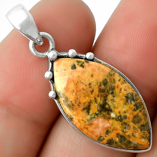 Natural Moroccan Yellow Jacket Jasper Pendant P-1349 SDP116689