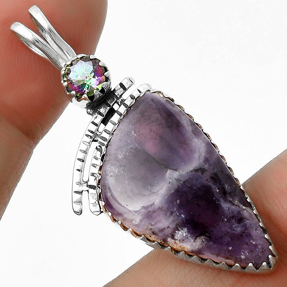 Natural Chevron Amethyst & Mystic Topaz Pendant P-1268 SDP116738