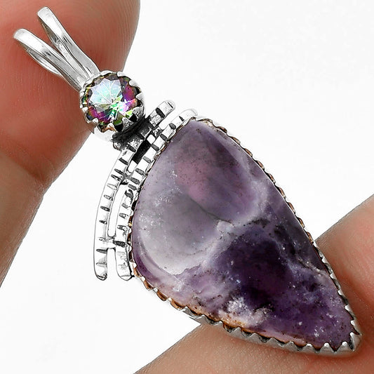 Natural Chevron Amethyst & Mystic Topaz Pendant P-1268 SDP116738