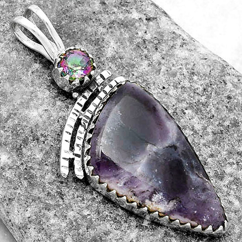 Natural Chevron Amethyst & Mystic Topaz Pendant P-1268 SDP116738