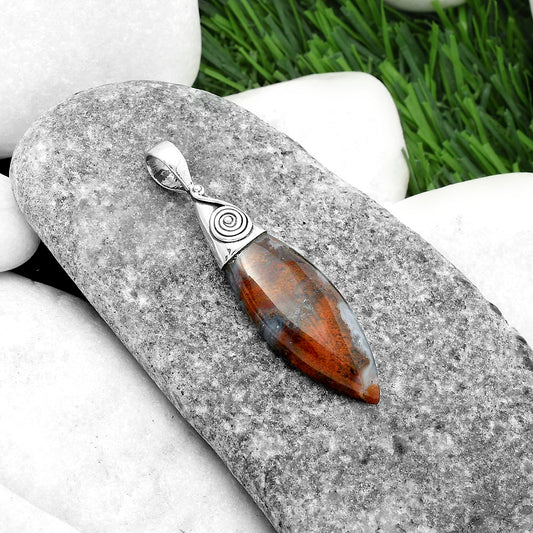 Natural Red Moss Agate Pendant P-1139 SDP116814