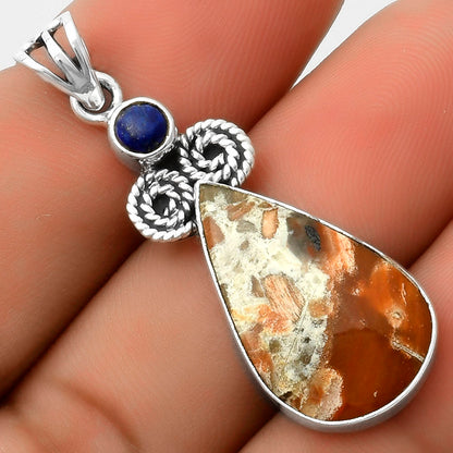 Natural Tabu Jasper & Lapis Pendant P-1093 SDP116897