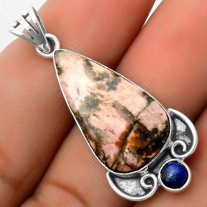 Natural Rhodonite & Lapis Pendant P-1029 SDP116962