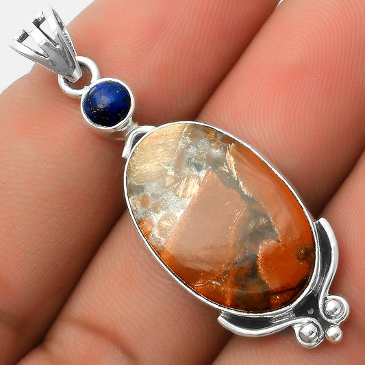 Natural Tabu Jasper & Lapis Pendant P-1045 SDP116978