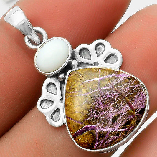 Purpurite - South Africa & White Opal Pendant P-1576 SDP117042