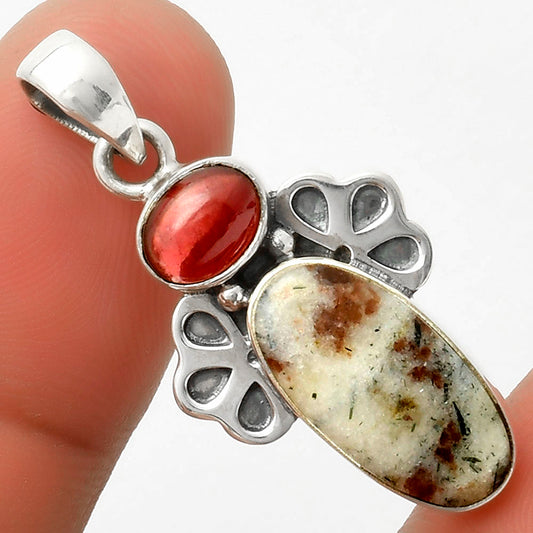 Natural Astrophyllite Russia & Garnet Pendant P-1576 SDP117049