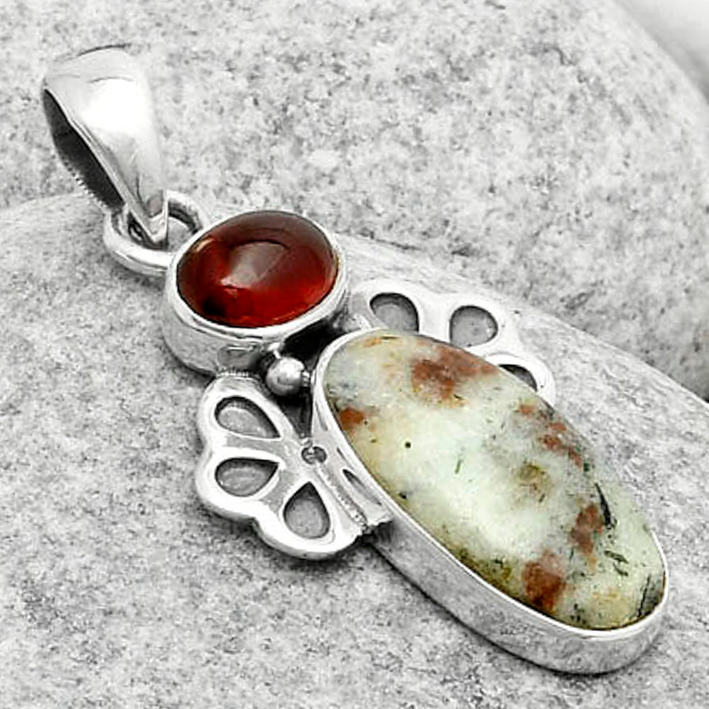 Natural Astrophyllite Russia & Garnet Pendant P-1576 SDP117049