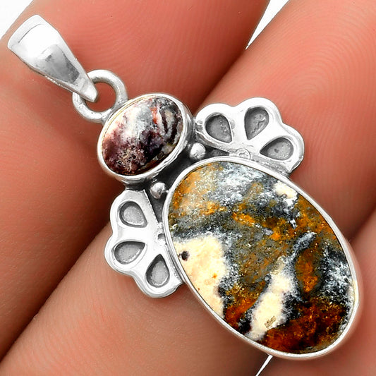 Natural Indian Blanket Jasper Pendant P-1576 SDP117050
