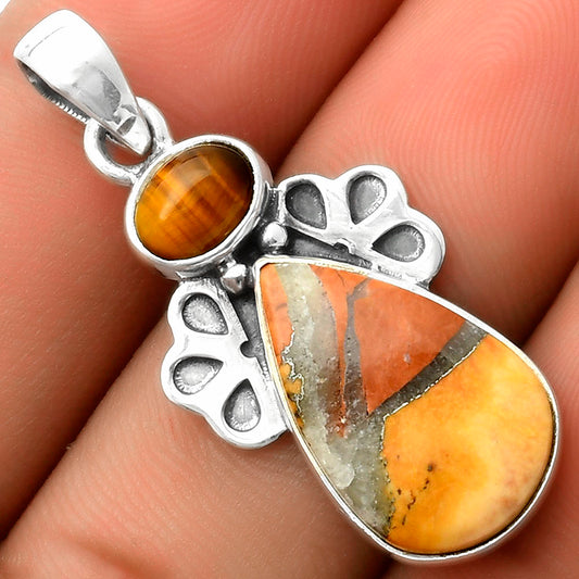 Maligano Jasper Indonesia & Tiger Eye Pendant P-1576 SDP117051