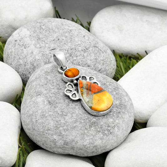 Maligano Jasper Indonesia & Tiger Eye Pendant P-1576 SDP117051