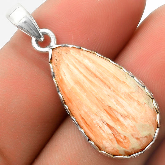 Natural Orange Scolecite - India Pendant P-1637 SDP117060