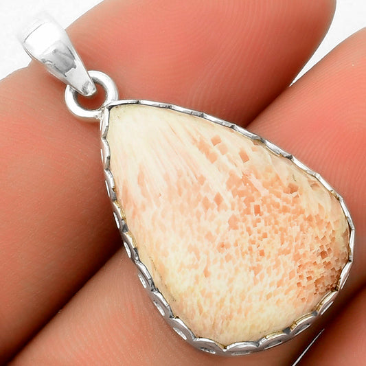 Natural Orange Scolecite - India Pendant P-1637 SDP117069