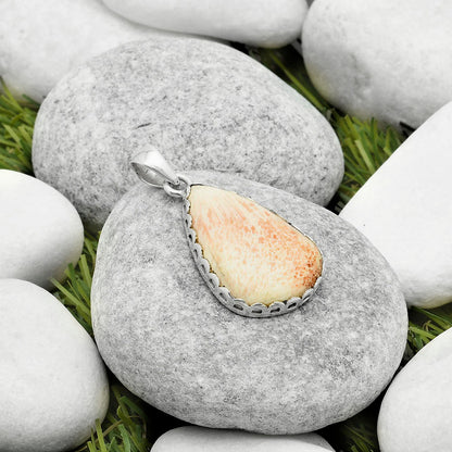 Natural Orange Scolecite - India Pendant P-1637 SDP117069