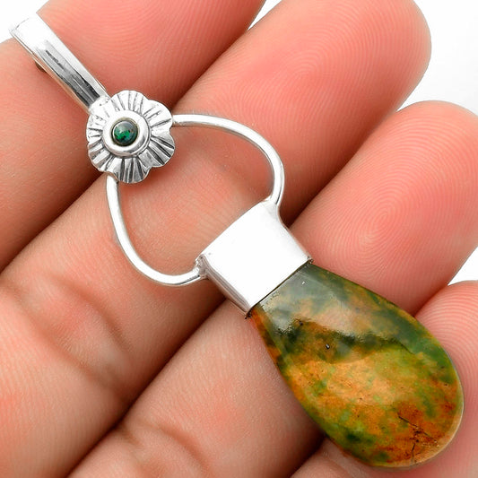 Chrome Chalcedony & Ethiopian Opal Pendant P-1583 SDP117109