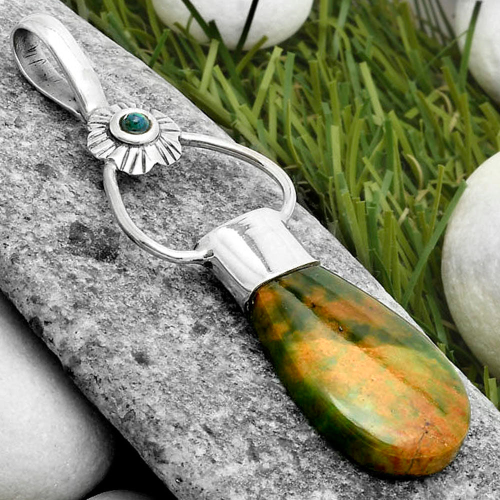 Chrome Chalcedony & Ethiopian Opal Pendant P-1583 SDP117109