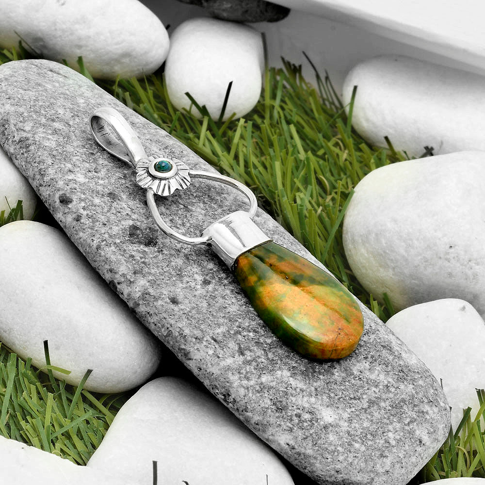 Chrome Chalcedony & Ethiopian Opal Pendant P-1583 SDP117109