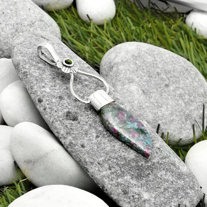 Ruby In Kyanite & Black Ethiopian Opal Pendant P-1583 SDP117113