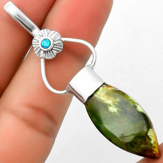 Chrome Chalcedony & Ethiopian Opal Pendant P-1583 SDP117115